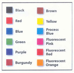 PSI Stamp Colour Chart
